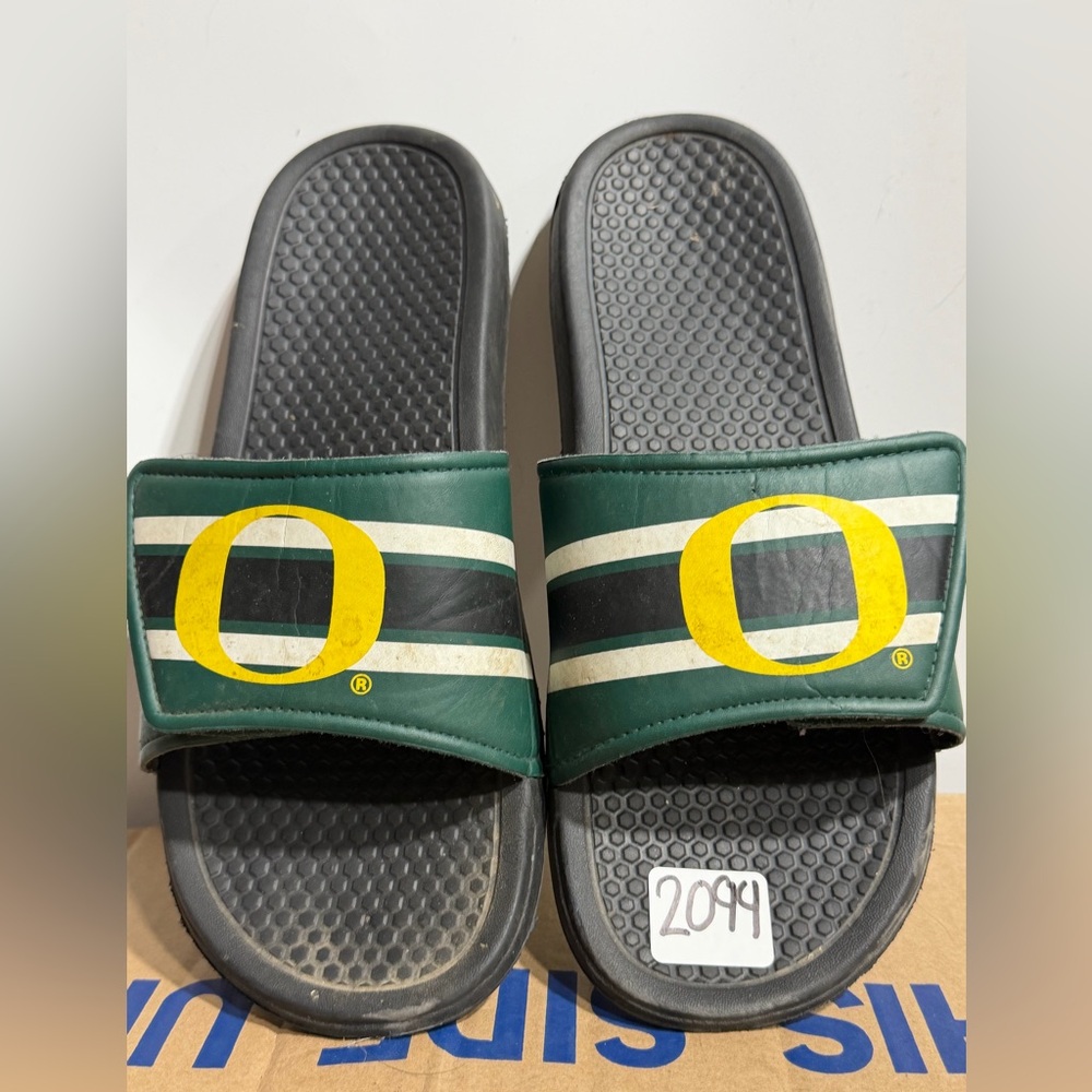 #2094-Green and Yellow Slide Sandals